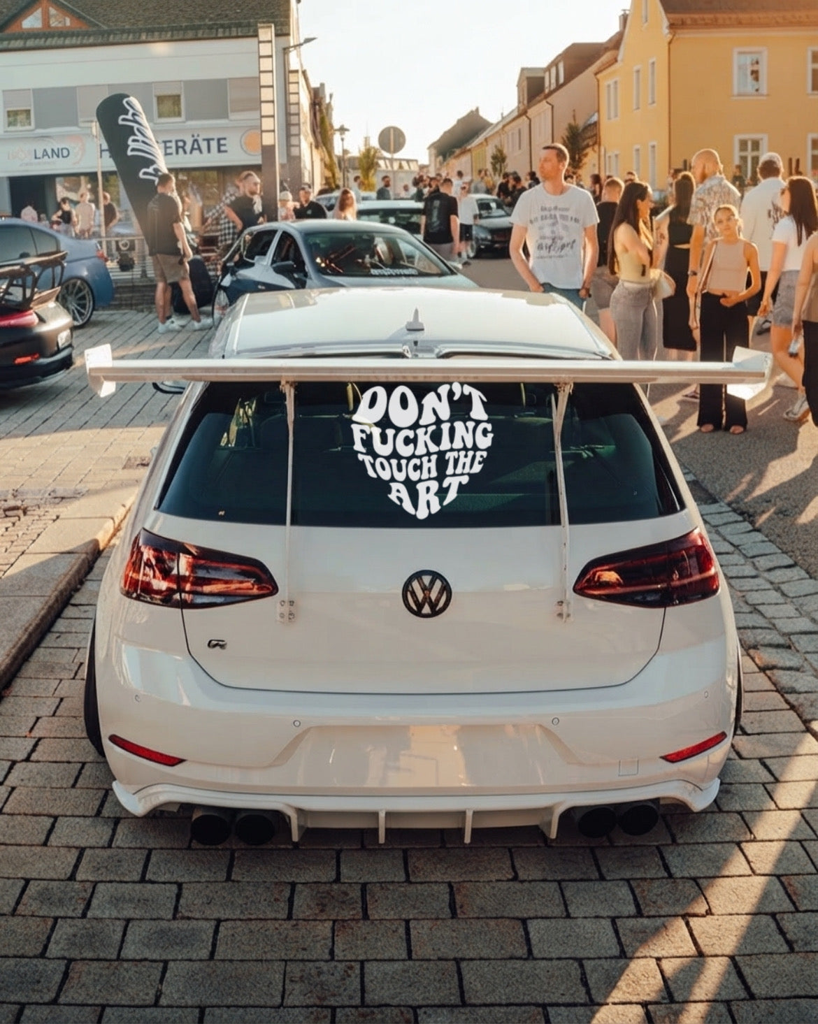 Don’t fucking touch the art heart Sticker